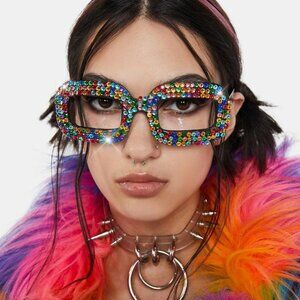 " SEEING AND LIVIN LIFE IN COLOR "  Rhinestone Glasses ( BRAND NEW !!! )